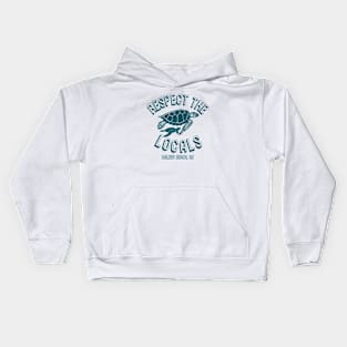 Respect the Locals Holden Beach, NC Sea Turtles Kids Hoodie